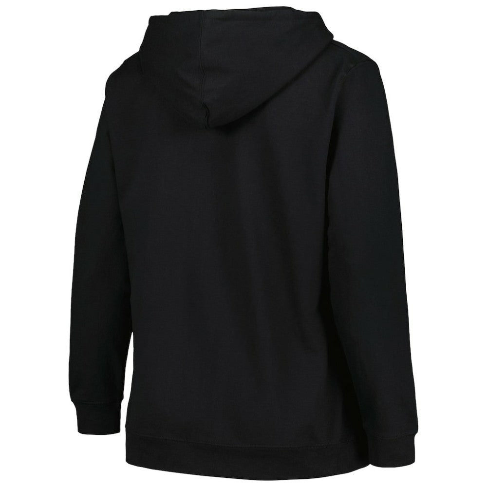 Vegas Golden Knights Profile Women's Plus Size Arch Over Logo Pullover Hoodie - Black | US 200745685