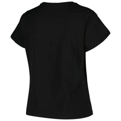 Pittsburgh Penguins Profile Women's Plus Size Arch Over Logo T-Shirt - Black | US 200745693