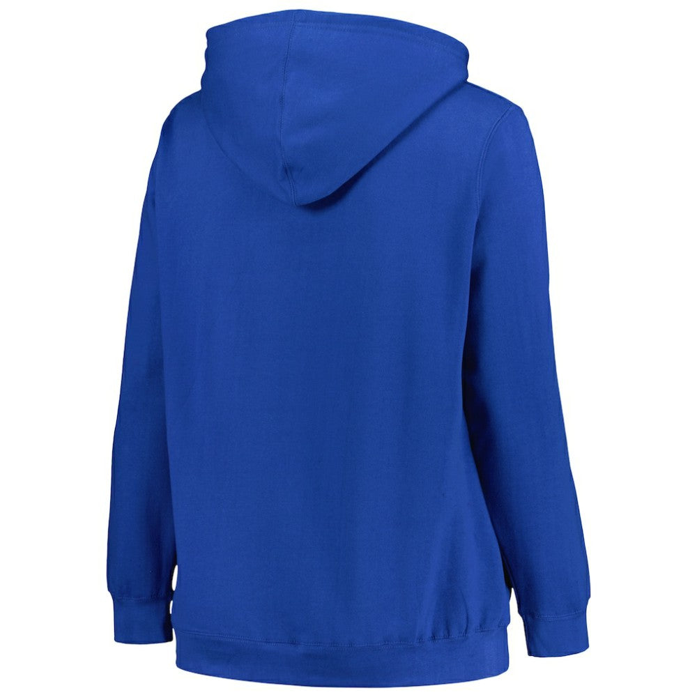 Tampa Bay Lightning Profile Women's Plus Size Arch Over Logo Pullover Hoodie - Blue | US 200745695