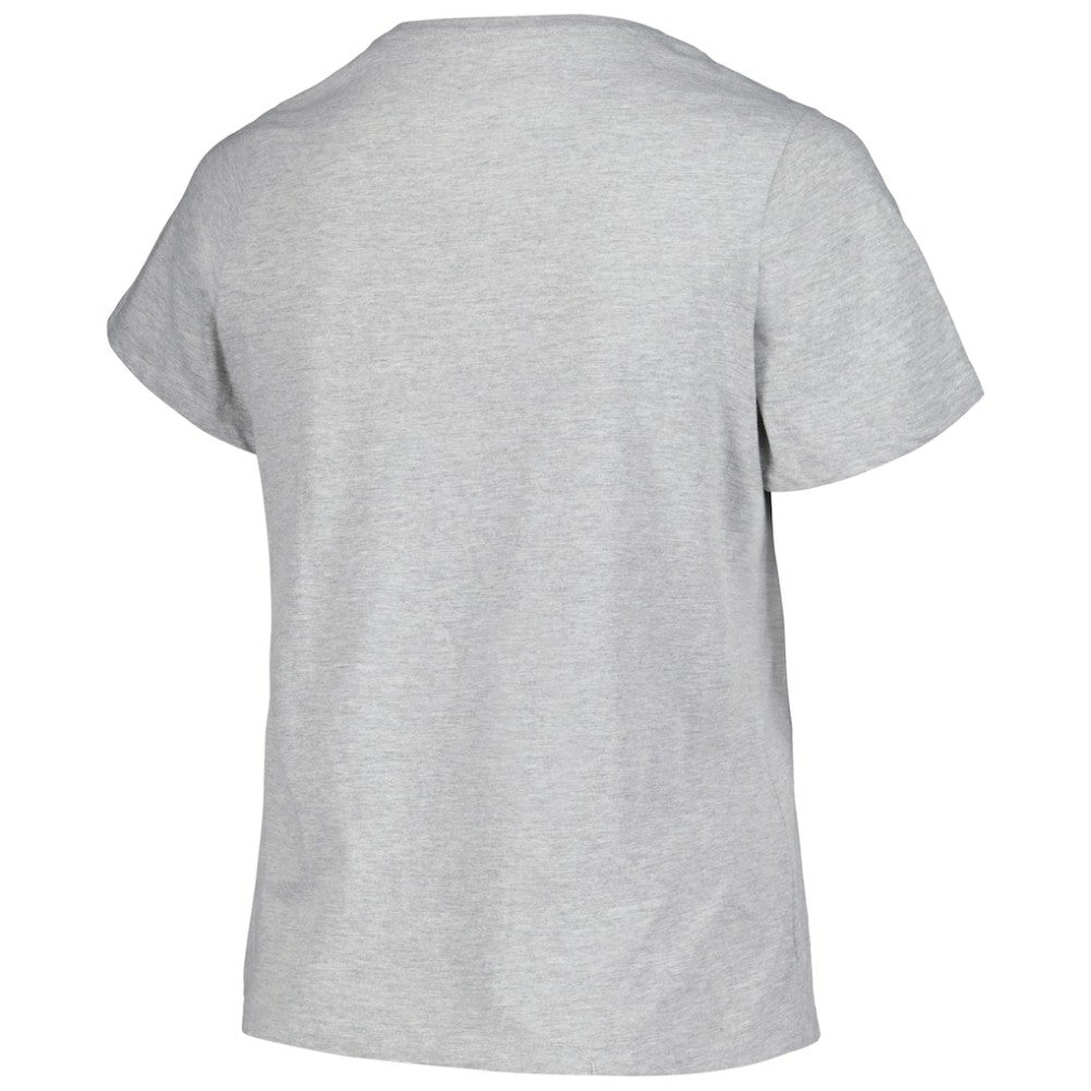 Colorado Avalanche Profile Women's Plus Size Arch Over Logo T-Shirt - Heather Gray | US 200745699