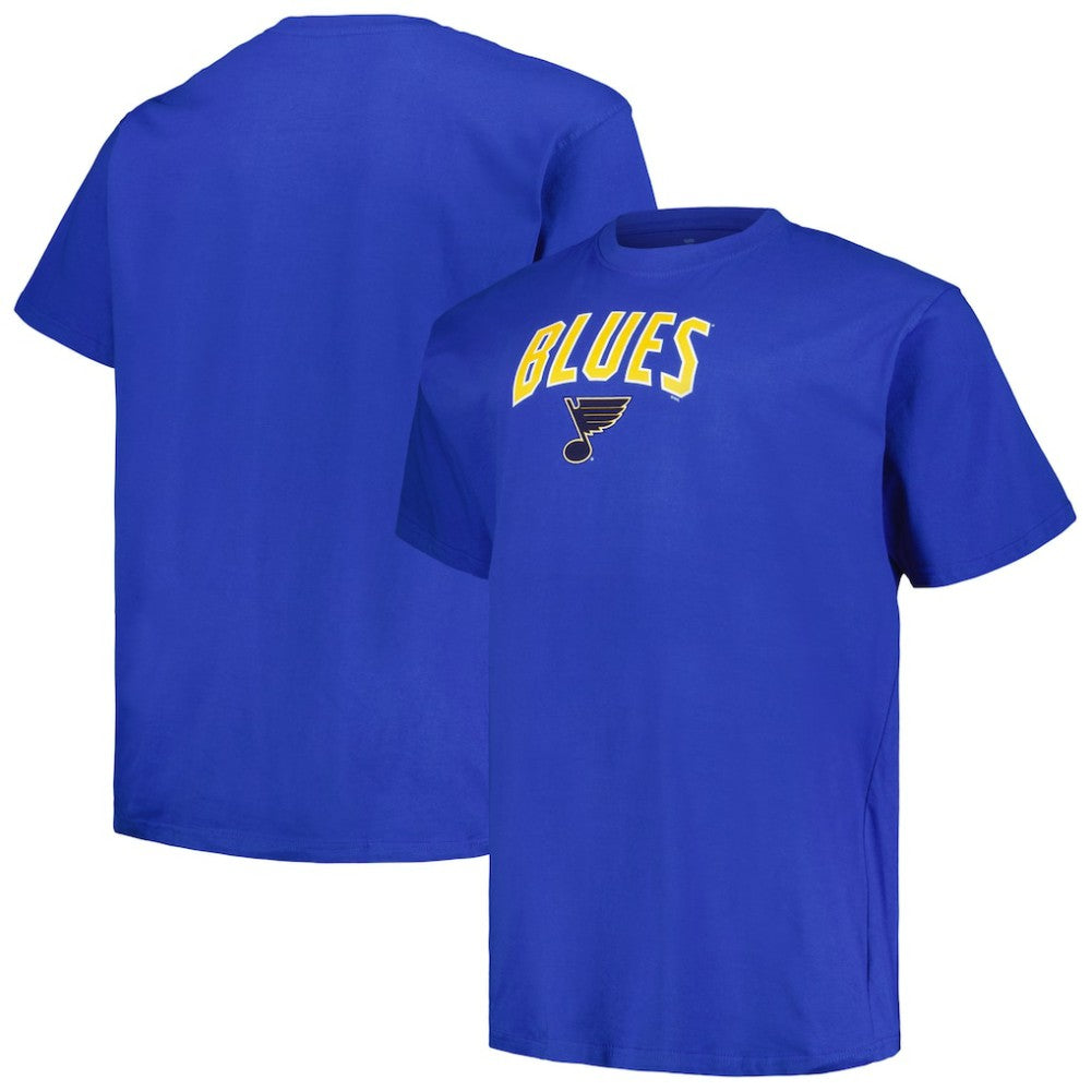 St. Louis Blues Profile Big & Tall Arch Over Logo T-Shirt - Blue | US 200745705