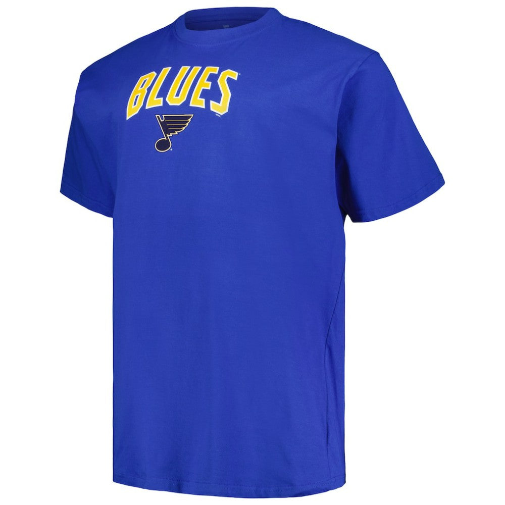 St. Louis Blues Profile Big & Tall Arch Over Logo T-Shirt - Blue | US 200745705