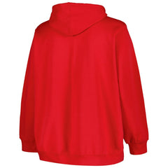 Washington Capitals Profile Women's Plus Size Arch Over Logo Pullover Hoodie - Red | US 200745709