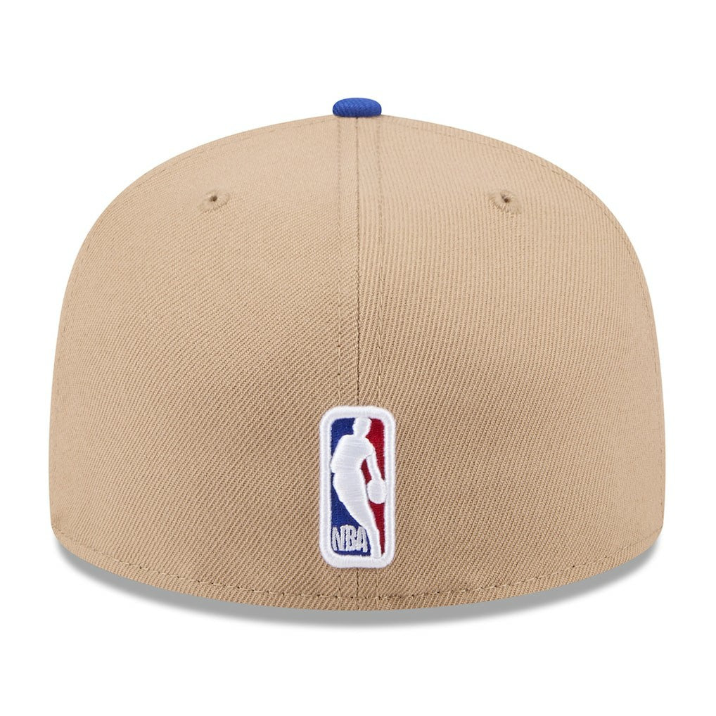 Golden State Warriors 2024 NBA Draft 59FIFTY Fitted Hat Tan/Royal - New Era
