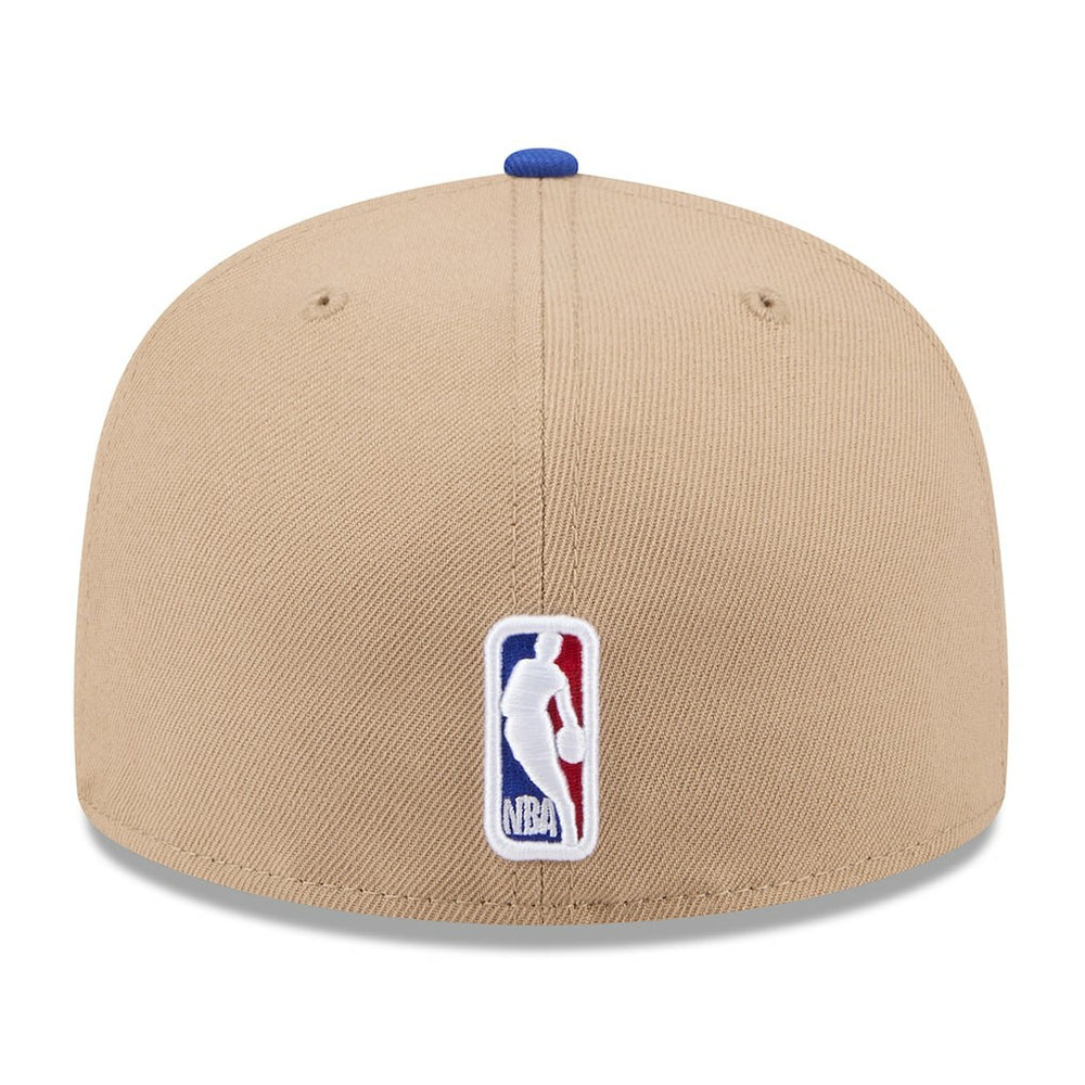 Golden State Warriors 2024 NBA Draft 59FIFTY Fitted Hat Tan/Royal - New Era