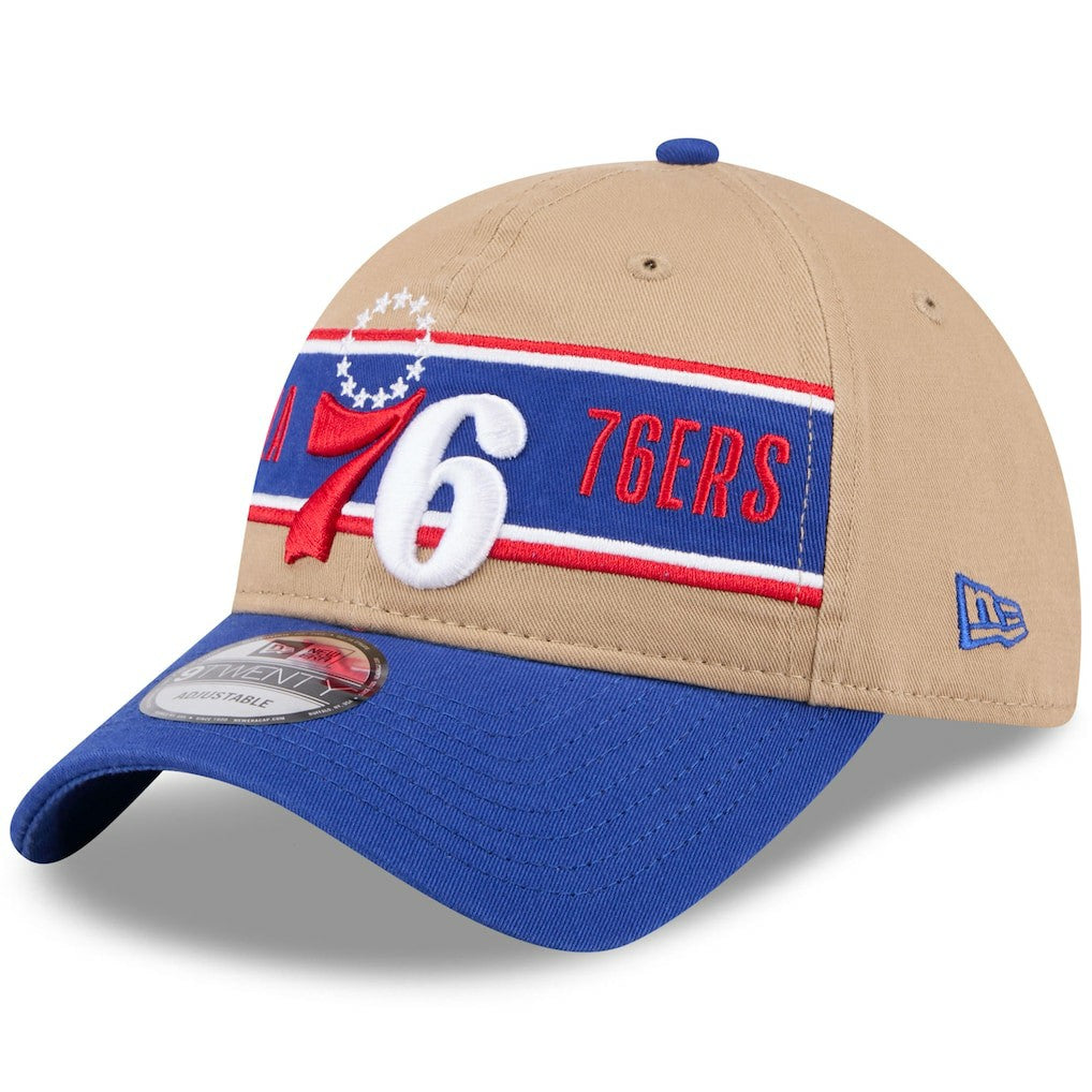 Philadelphia 76ers 2024 NBA Draft 9TWENTY Adjustable Hat Tan/Royal - New Era