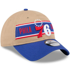 Philadelphia 76ers 2024 NBA Draft 9TWENTY Adjustable Hat Tan/Royal - New Era