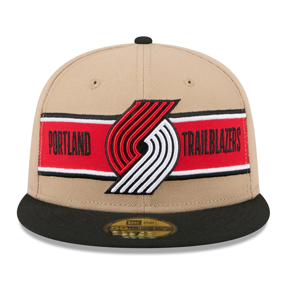 Portland Trail Blazers 2024 NBA Draft 59FIFTY Fitted Hat Tan/Black - New Era