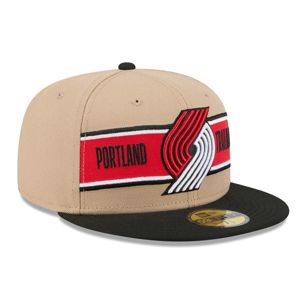 Portland Trail Blazers 2024 NBA Draft 59FIFTY Fitted Hat Tan/Black - New Era