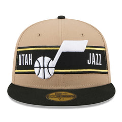 Utah Jazz 2024 NBA Draft 59FIFTY Fitted Hat Tan/Black - New Era