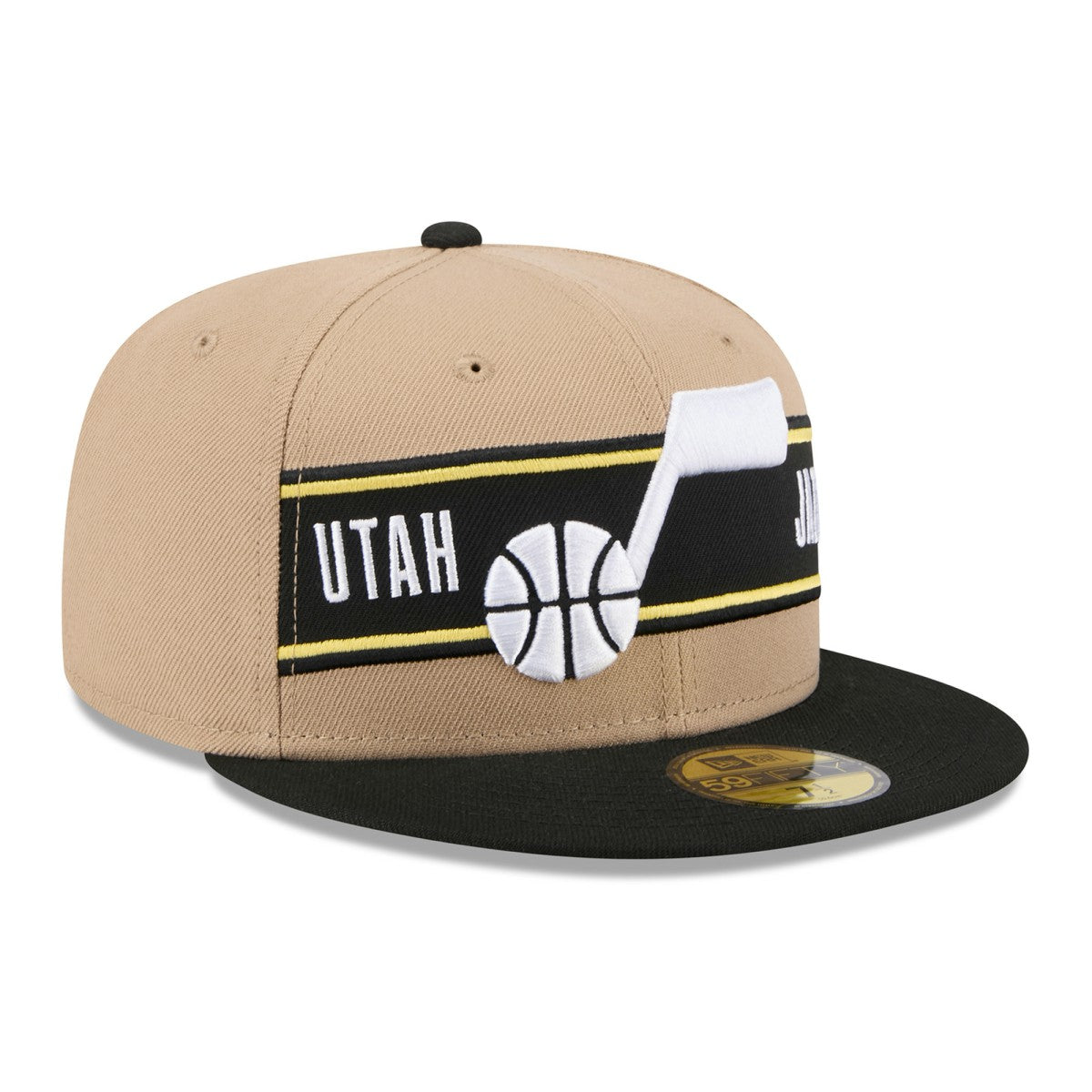 Utah Jazz 2024 NBA Draft 59FIFTY Fitted Hat Tan/Black - New Era