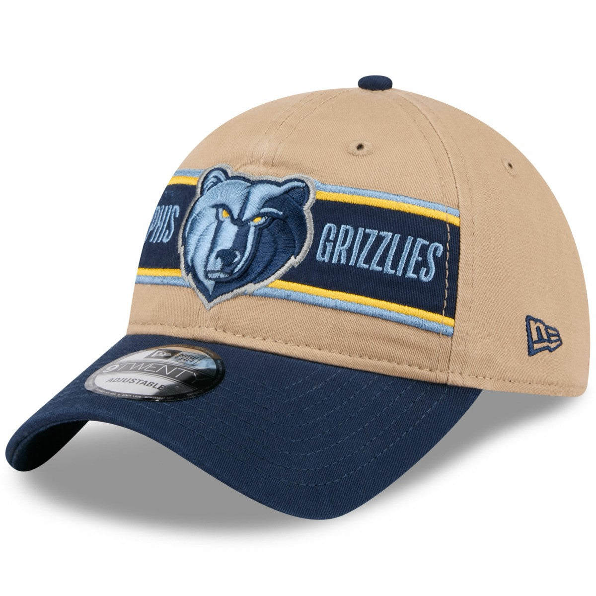 Memphis Grizzlies 2024 NBA Draft 9TWENTY Adjustable Hat Tan/Navy - New Era