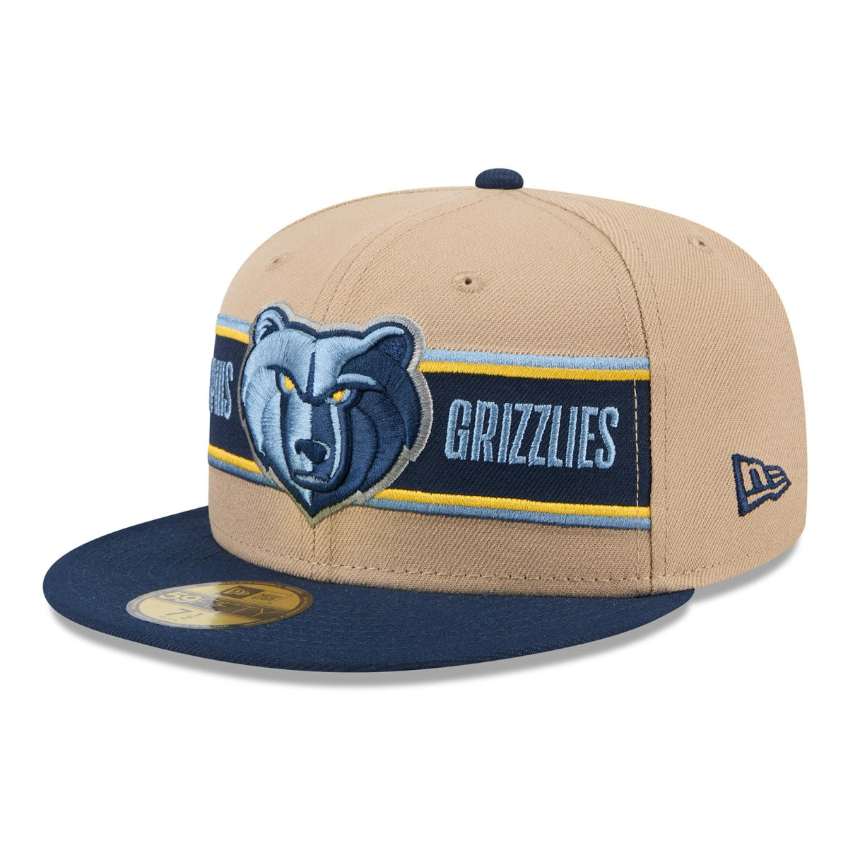 Memphis Grizzlies 2024 NBA Draft 59FIFTY Fitted Hat Tan/Navy - New Era