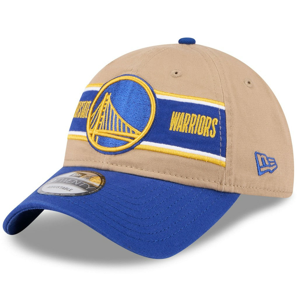 Golden State Warriors 2024 NBA Draft 9TWENTY Adjustable Hat Tan/Royal - New Era