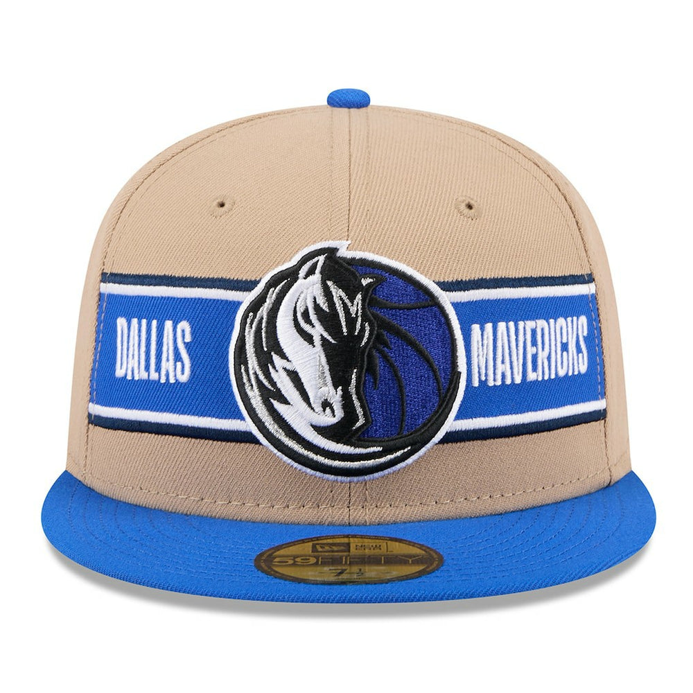 Dallas Mavericks 2024 NBA Draft 59FIFTY Fitted Hat Tan/Blue - New Era