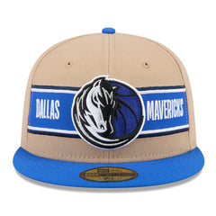 Dallas Mavericks 2024 NBA Draft 59FIFTY Fitted Hat Tan/Blue - New Era