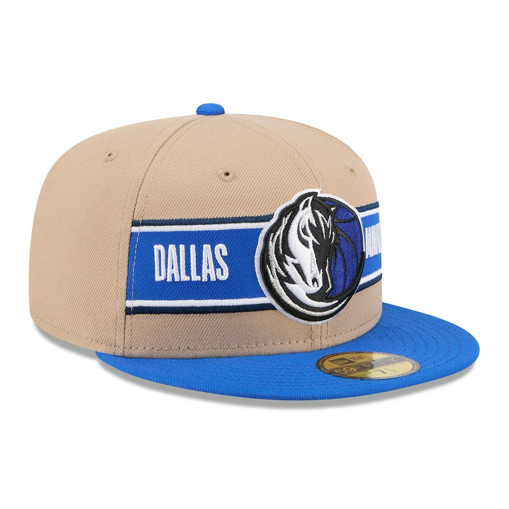 Dallas Mavericks 2024 NBA Draft 59FIFTY Fitted Hat Tan/Blue - New Era