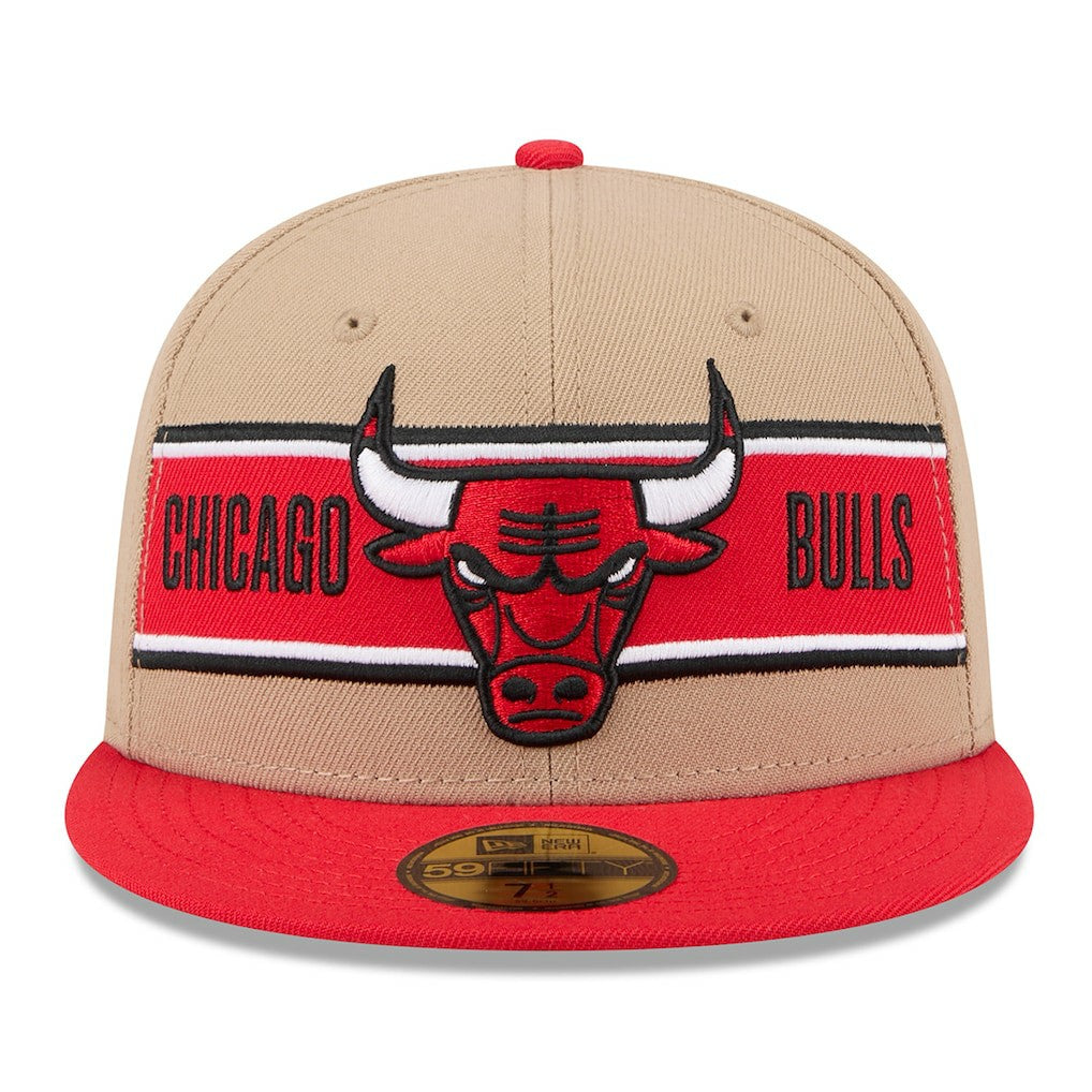 Chicago Bulls 2024 NBA Draft 59FIFTY Fitted Hat Tan/Red - New Era