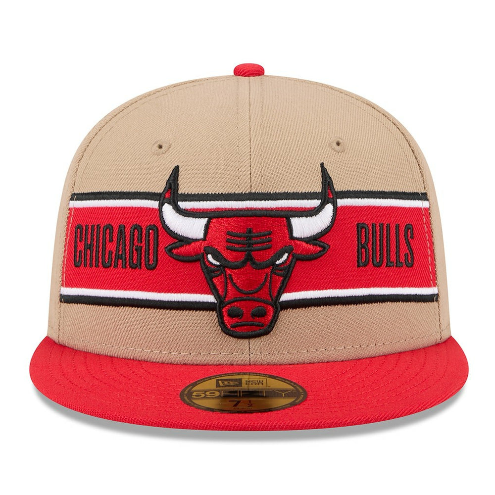 Chicago Bulls 2024 NBA Draft 59FIFTY Fitted Hat Tan/Red - New Era