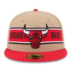 Chicago Bulls 2024 NBA Draft 59FIFTY Fitted Hat Tan/Red - New Era