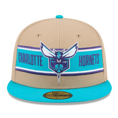 Charlotte Hornets 2024 NBA Draft 59FIFTY Fitted Hat Tan/Teal - New Era
