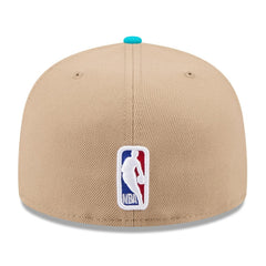 Charlotte Hornets 2024 NBA Draft 59FIFTY Fitted Hat Tan/Teal - New Era