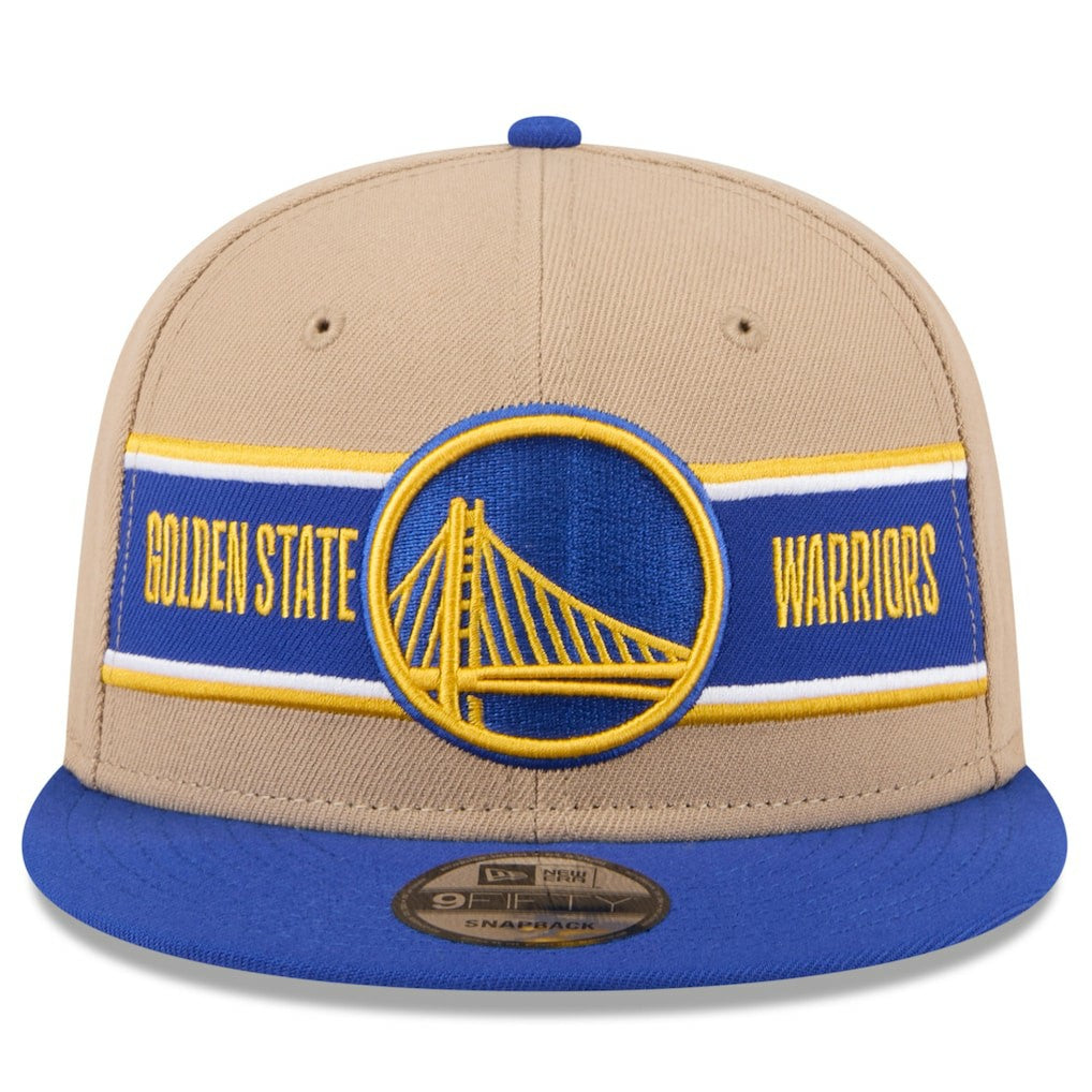 Golden State Warriors 2024 NBA Draft 9FIFTY Snapback Hat Tan/Royal - New Era