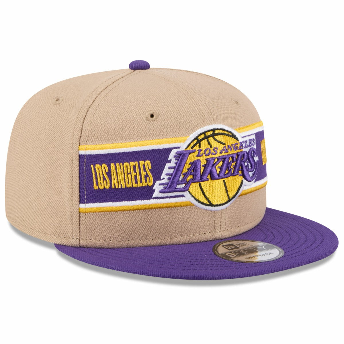 Los Angeles Lakers 2024 NBA Draft 9FIFTY Snapback Hat Tan/Purple - New Era outlet