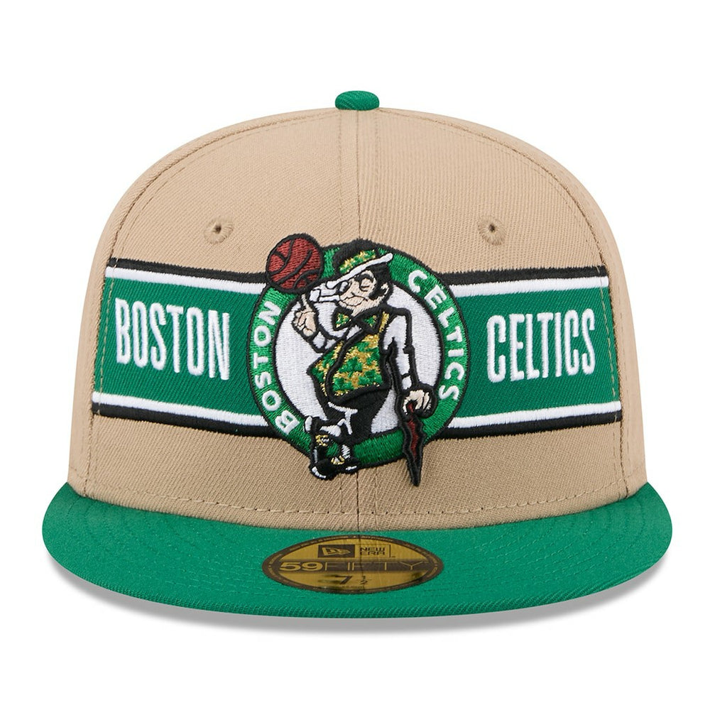 Boston Celtics 2024 NBA Draft 59FIFTY Fitted Hat Tan/Kelly Green - New Era