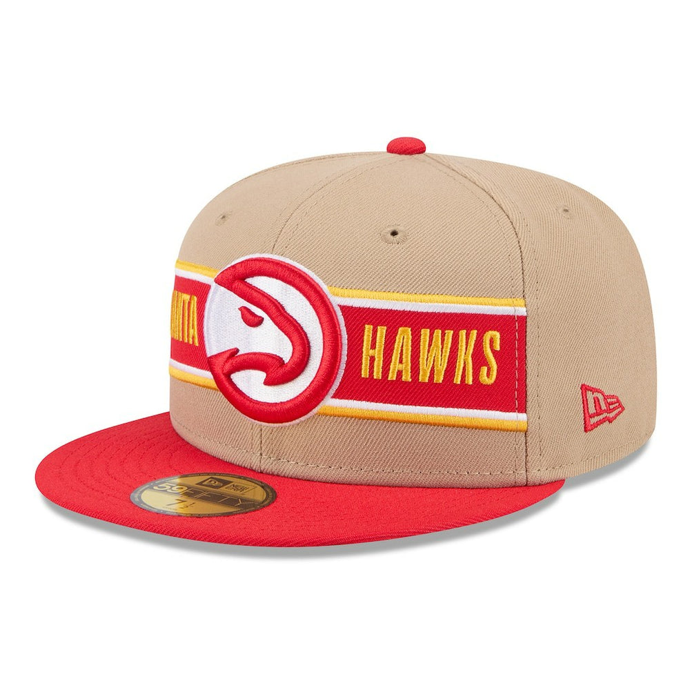Atlanta Hawks 2024 NBA Draft 59FIFTY Fitted Hat Tan/Red - New Era