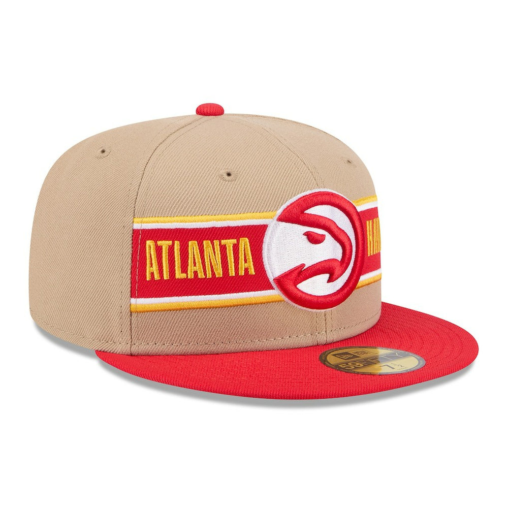 Atlanta Hawks 2024 NBA Draft 59FIFTY Fitted Hat Tan/Red - New Era