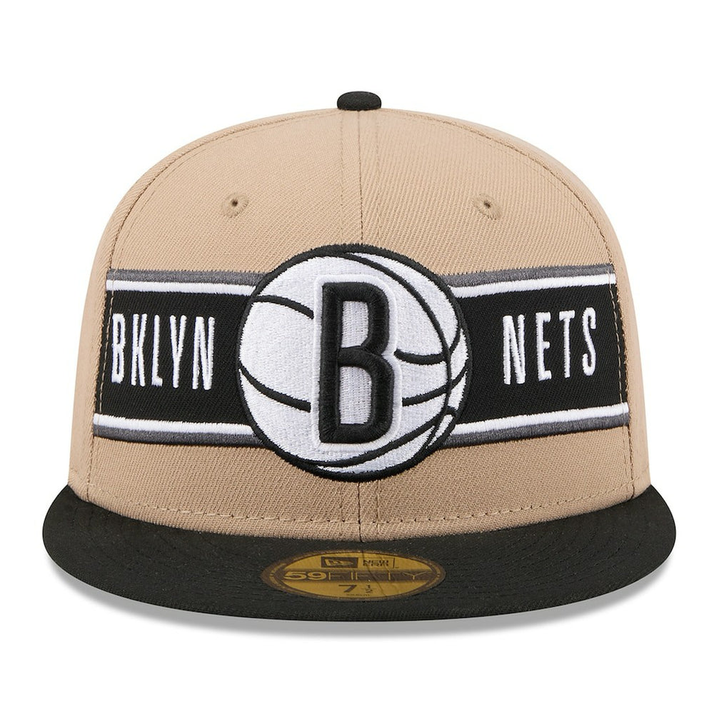 Brooklyn Nets 2024 NBA Draft 59FIFTY Fitted Hat Tan/Black - New Era