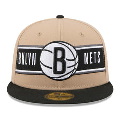 Brooklyn Nets 2024 NBA Draft 59FIFTY Fitted Hat Tan/Black - New Era