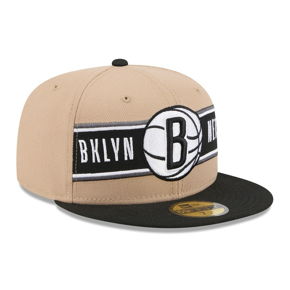 Brooklyn Nets 2024 NBA Draft 59FIFTY Fitted Hat Tan/Black - New Era