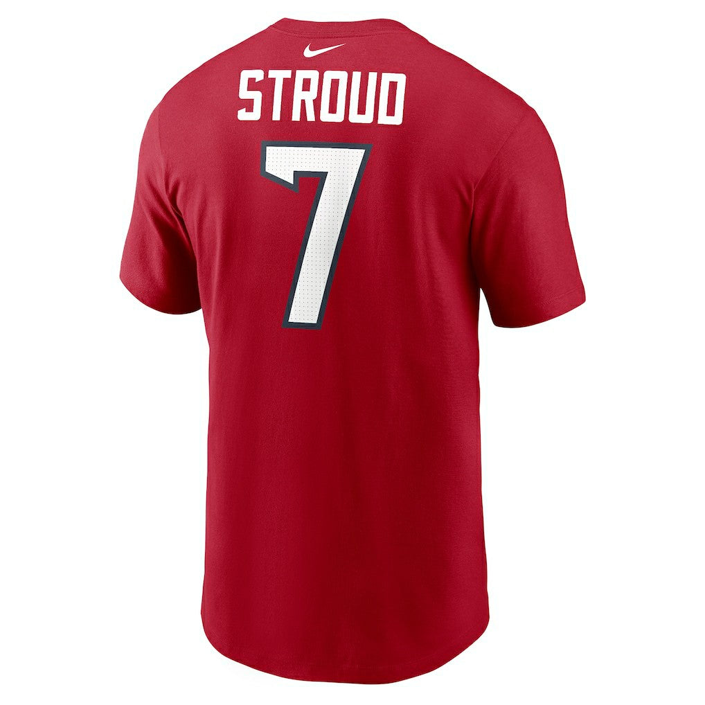 C.J. Stroud Houston Texans Player Name & Number T-Shirt - Red T-shirts