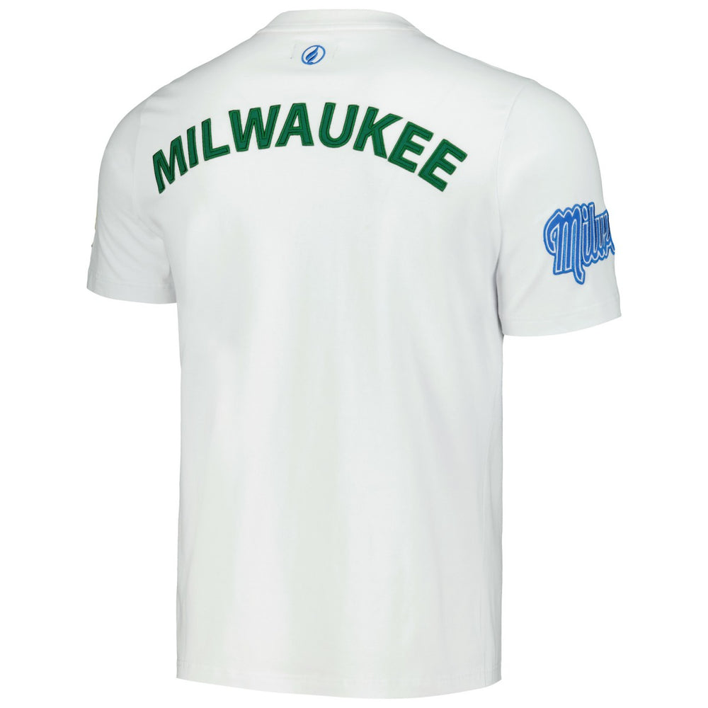 Milwaukee Bucks FISLL Unisex Heritage Crest T-Shirt White