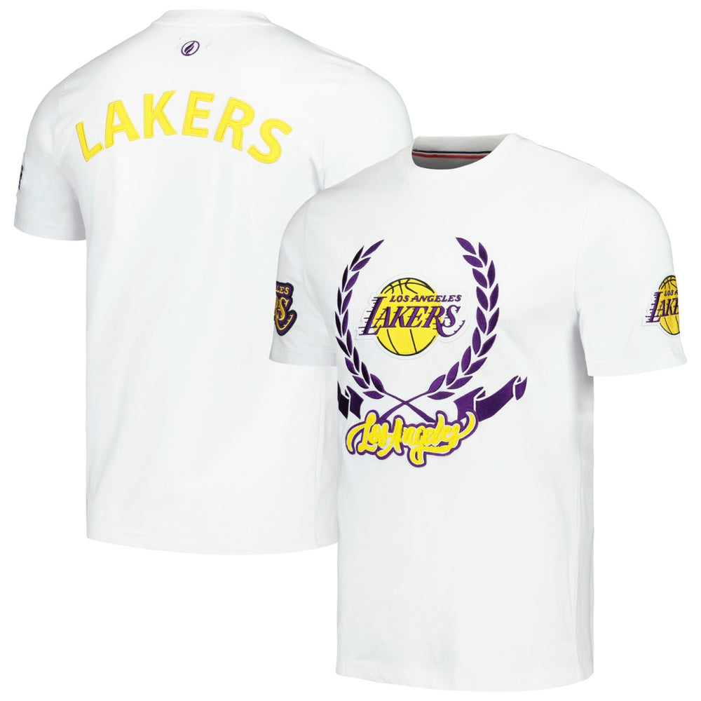 Los Angeles Lakers FISLL Unisex Heritage Crest T-Shirt White