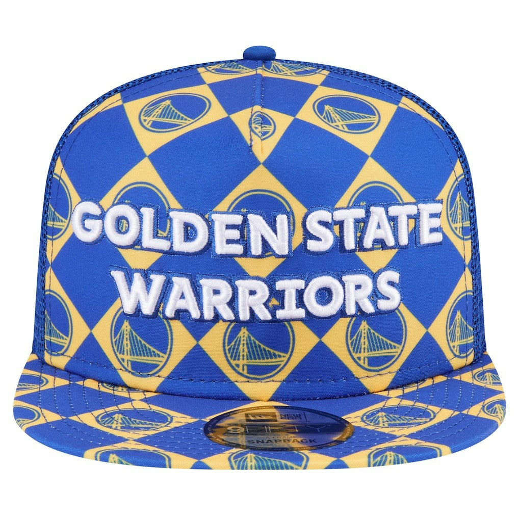 Golden State Warriors Seeing Diamonds A-Frame Trucker 9FIFTY Snapback Hat Royal - New Era outlet