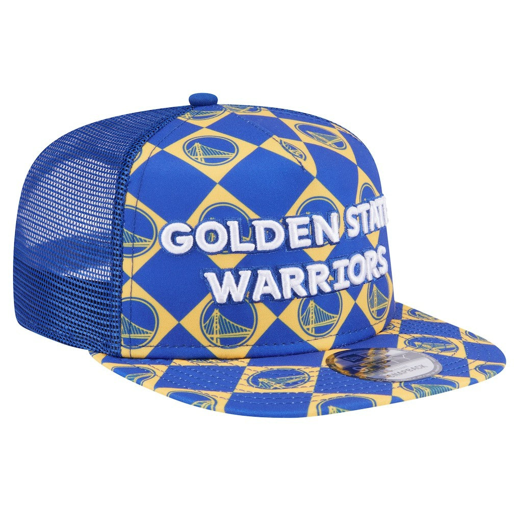 Golden State Warriors Seeing Diamonds A-Frame Trucker 9FIFTY Snapback Hat Royal - New Era outlet