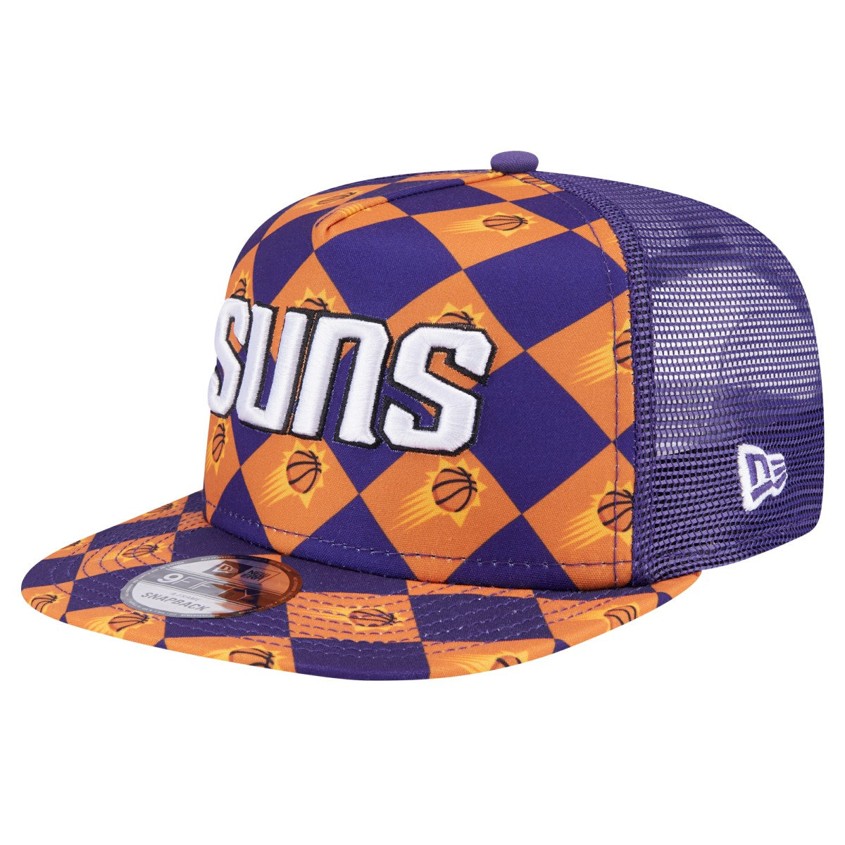 Phoenix Suns Seeing Diamonds A-Frame Trucker 9FIFTY Snapback Hat Purple - New Era