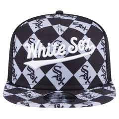 Chicago White Sox New Era Seeing Diamonds A-Frame Trucker 9FIFTY Snapback Hat - Black Hats