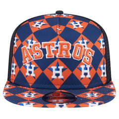 Houston Astros New Era Seeing Diamonds A-Frame Trucker 9FIFTY Snapback Hat - Navy Hats