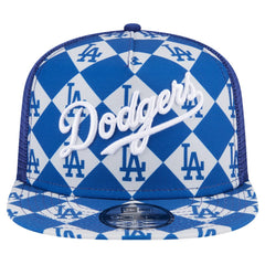 Los Angeles Dodgers New Era Seeing Diamonds A-Frame Trucker 9FIFTY Snapback Hat - Royal Hats