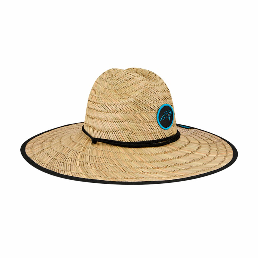 Carolina Panthers New Era NFL Training Camp Straw Lifeguard Hat - Natural Hats