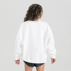 Baltimore Ravens Gameday Couture Women's Sunday Drives Oversized Crewneck Pullover Sweatshirt - White
