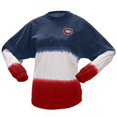 Montreal Canadiens Fanatics Women's Ombre Long Sleeve T-Shirt - Navy/Red | US 200758414