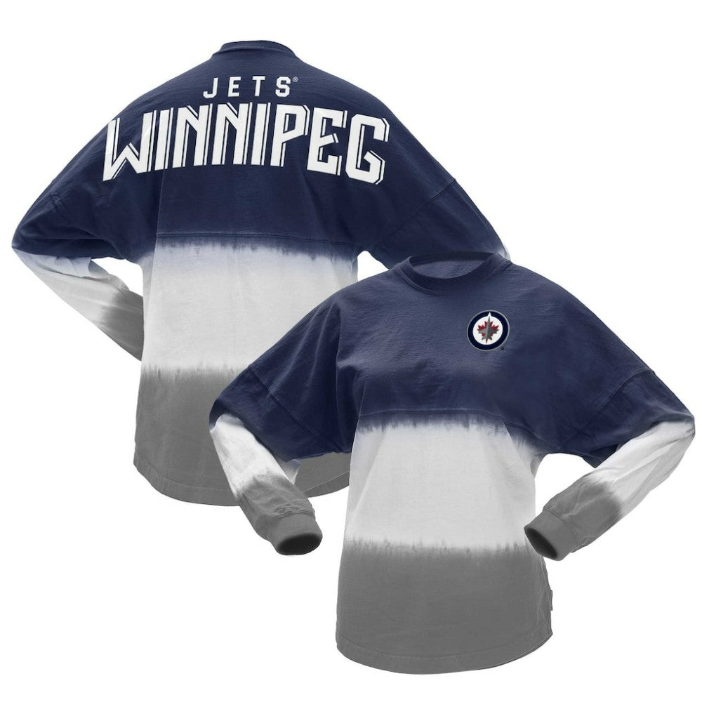 Winnipeg Jets Fanatics Women's Ombre Long Sleeve T-Shirt - Blue/Gray | US 200758421