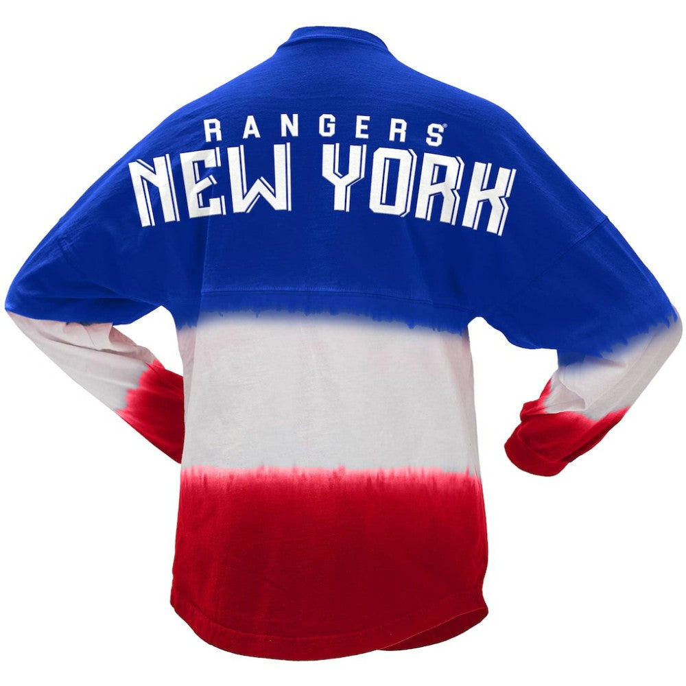 New York Rangers Fanatics Women's Ombre Long Sleeve T-Shirt - Blue/Red | US 200758423