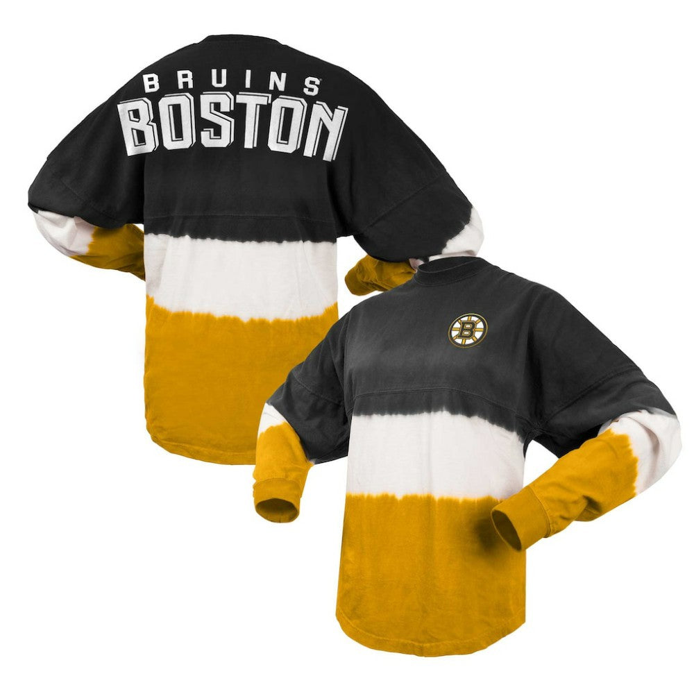 Boston Bruins Fanatics Women's Ombre Long Sleeve T-Shirt - Black/Gold | US 200758424