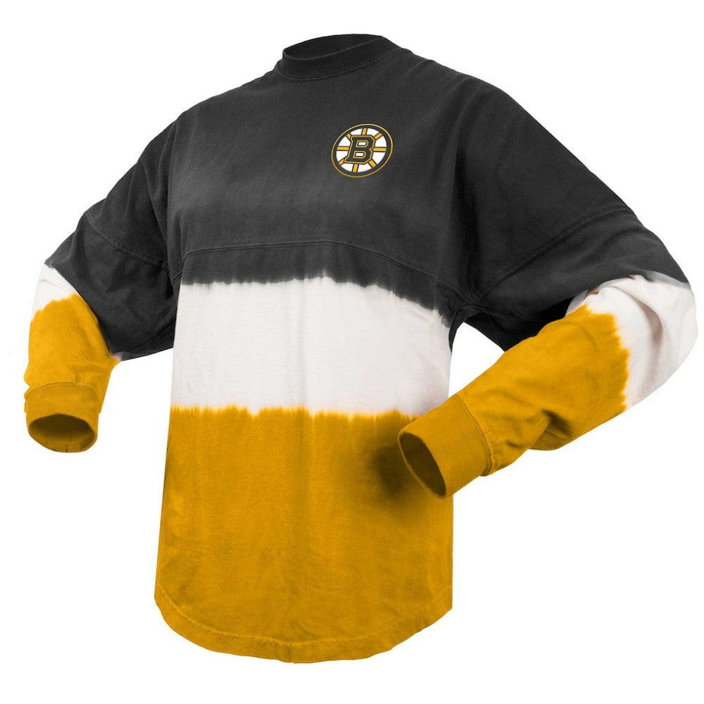 Boston Bruins Fanatics Women's Ombre Long Sleeve T-Shirt - Black/Gold | US 200758424